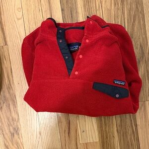 Early 2000s Vintage Patagonia Red Synchilla Fleece Pullover